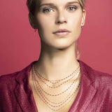 gigiClozeau: Classic Gigi CHERRY necklace yellow gold- 16.5"