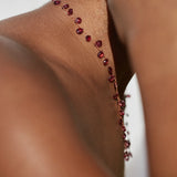 Ivarene- Selma Facette Necklace Plum Garnet