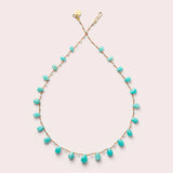 Ivarene- Beetle Drops and Beads Ammonite Necklace