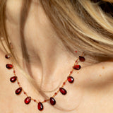 Ivarene- Elston Drops and Beads Garnet Necklace