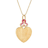 Devon Woodhill - Classic Heart Charm - Pink Ombre Florentine