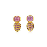 Brooke Gregson - Double Orbit Sapphire Garnet Earrings