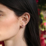 Brooke Gregson - Double Orbit Sapphire Garnet Earrings