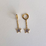 Buddha Mama: Tanzanite Star Drop Earrings