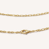 Loquet -Amate Diamond Heart Gold Locket 18k & Figaro Necklace Chain 22"