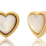 ESTABLISHED - Stone Heart Rope Accent Studs- Moonstone