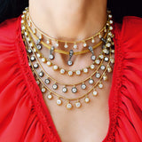 Jenna Blake - BLACKENED DIAMOND FRINGE NECKLACE