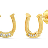 ESTABLISHED - Horseshoe Stud Earrings with Diamonds