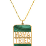 ESTABLISHED - Mini Stone Inlay Mama Tried 16” Franco Chain