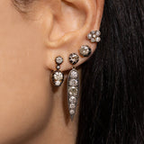 Jenna Blake - MINI PALM LEAF EARRINGS emerald