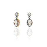Jenn Blake - MINI PALM LEAF EARRINGS Blackened Diamond