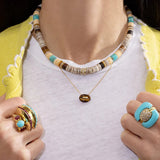 Jenna Blake - Mini Mariner Link on Chain Tiger’s Eye