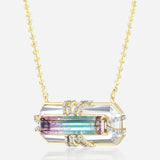Harwell Godfrey - Tie Dye 6.88ct Bi-Color Tourmaline "Bianca" Necklace