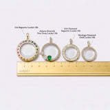 Loquet - Helios Heritage Round Diamond Locket 18k & Diamond Gold Necklace 18"