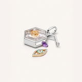 Loquet - February Birthstone Charm - Amethyst