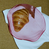 Small Petal Plate, Rose (Transparent)