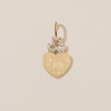 Devon Woodhill - Mini Heart Charm - Trefoil Florentine