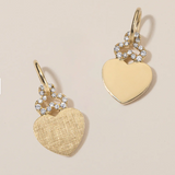 Devon Woodhill - Mini Heart Charm - Trefoil Florentine
