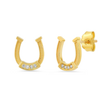ESTABLISHED - Horseshoe Stud Earrings with Diamonds