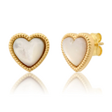 ESTABLISHED - Stone Heart Rope Accent Studs- Moonstone