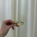 Jenna Blake - Diamond and Turquoise Gypsy Bangle