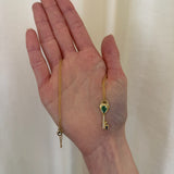 Brooke Gregson - Emerald Sapphire Key Heart Necklace
