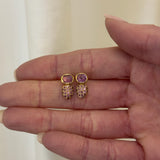 Brooke Gregson - Double Orbit Sapphire Garnet Earrings