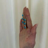 Jade Ruzzo - Gilda 3-Stone Drop Earrings - Turquoise