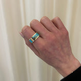 ESTABLISHED - Lockdown Inlay Ring with Diamonds
