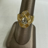 Brooke Gregson - Talisman Shield Diamond Engraved Ring - One Of A Kind