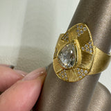 Brooke Gregson - Talisman Shield Diamond Engraved Ring - One Of A Kind