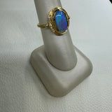 Black Opal Orbit Halo Ring - One Of A Kind