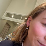 Cathy Waterman - Pavé Medium Daisy Charm Earrings