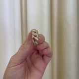 For Future Reference - Chain Link Ring with Diamonds