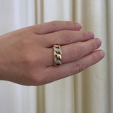 For Future Reference - Chain Link Ring with Diamonds