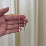 For Future Reference - Dangle Platinum Diamond Earrings