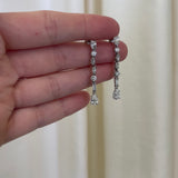 For Future Reference - Dangle Platinum Diamond Earrings