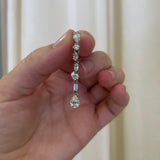 For Future Reference - Dangle Platinum Diamond Earrings
