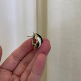 For Future Reference - Enamel 1980's Earrings