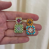 Harwell Godfrey- Granny Square Thelma Earrings