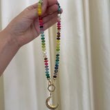 Harwell Godfrey - Rainbow Bead Open Bail Necklace 18"