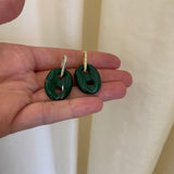 Jenna Blake - Mariner Link with Diamond Huggies- Malachite