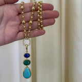 Jenna Blake - Ball Charm Chain with Diamond Clasp