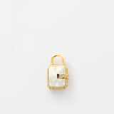 Mini Padlock Lapis Diamond Pave - James Banks Designs