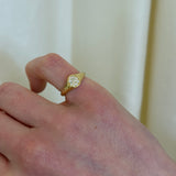 Octavia Elizabeth - The Mini Octavia Diamond Signet Ring