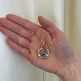 Loquet - Large Round Gold Locket 18k & Oval Chain 18"