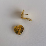 Buddha Mama: Diamond Heart Omega Earrings