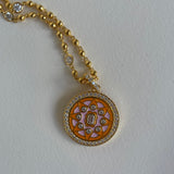 Buddha Mama: Mandala Clementine Enamel Pendant