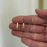 Lucy Delius - Baby Carre Cut Half Hoops Polished