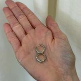 Lucy Delius - Diamond Hinged Hoops (Antique Finish)